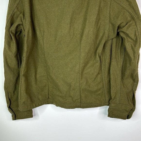 Vintage Military Wool Green Field Button Up Shirt 1954 21x26 Small - Picture 6 of 11